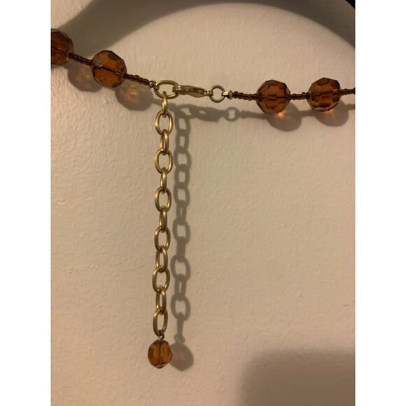 Brown Bead Necklace 38" around - Picture 4 of 8